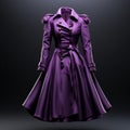 Hyper Realistic Womens Purple Coat 3d Model - Fashion Dieselpunk Style