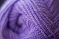 Purple woolen spun yarns Royalty Free Stock Photo