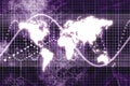 Purple Worldwide Business Communications Royalty Free Stock Photo