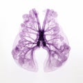 Purple Tree X-ray: Digitally Enhanced 3d Illustration Stock Photo