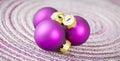 Purple xmas balls Royalty Free Stock Photo