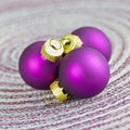 Purple xmas balls Royalty Free Stock Photo