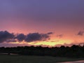 Purple Texas coastal sunset Royalty Free Stock Photo