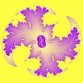 Purple yellow leaf fractal lights texture and background Royalty Free Stock Photo