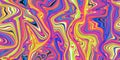 Purple and yellow psychedelic seamless marble pattern with hallucination swirls