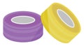Purple and yellow scotch tape, icon