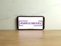 Purplebricks logo displayed on mobile phone Royalty Free Stock Photo