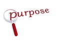Purpose with magnifying glass