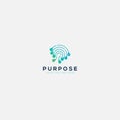 Purpose mind and blue dna logo designs Royalty Free Stock Photo