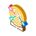 purpose targeting isometric icon vector illustration