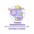 Purpose unleashed future concept icon