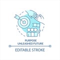 Purpose unleashed future turquoise concept icon Royalty Free Stock Photo