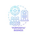 Purposeful business blue gradient concept icon Royalty Free Stock Photo