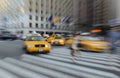 Purposely Blurred traffic in NYC