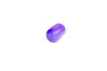 Purpple capsule isolated. View perspective