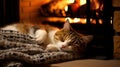 purr cat fireplace