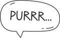 Purrr Speech Bubble Royalty Free Stock Photo