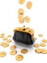 Purse coin euro Royalty Free Stock Photo