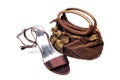 Purse and footwear Royalty Free Stock Photo