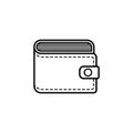Purse line icon, business financial