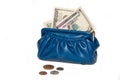 Purse with money, dollars