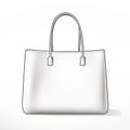 Elegant White Tote Bag Vector With Detailed Sketching