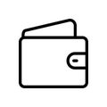 Purse vector thin line  icon Royalty Free Stock Photo