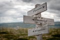 pursue financial freedom signpost outdoors Royalty Free Stock Photo