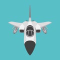 Pursuit-plane vector illustration flat style front side Royalty Free Stock Photo