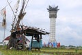 Purwokerto Lotus View Tower taken from a distance