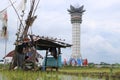 Purwokerto Lotus View Tower taken from a distance