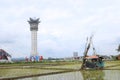 Purwokerto Lotus View Tower taken from a distance