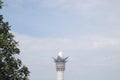 Purwokerto Lotus View Tower taken from a distance. This tower is a new tourist icon.