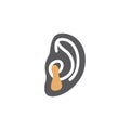 Pus from the ear icon. Vector icon for web graphic.