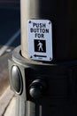 Push button for crossing