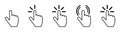 Push button. Hand icon on white background. Cursor of computer mouse. Vector illustration. EPS 10 Royalty Free Stock Photo