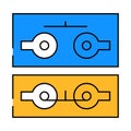 push button switch mechanism icon color illustration Royalty Free Stock Photo