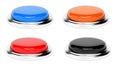 Push buttons. Collection. 3d rendering illustration isolated