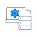 Push Data Synchronization Vector Icon. Editable Stroke Icon