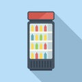 Push drink machine icon flat vector. Workplace vessel Royalty Free Stock Photo