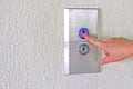 Push the elevator button up Royalty Free Stock Photo