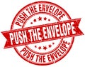 push the envelope round grunge stamp