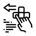 Push game controller button icon vector outline illustration Royalty Free Stock Photo