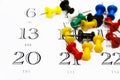 Push pin calendar