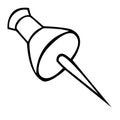 Push Drawing Pin Thumb Tack Nail Isolated