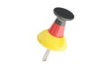 Push pin with flag of Germany, 3D rendering