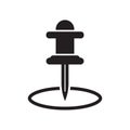 Push pin icon isolated on white background Royalty Free Stock Photo