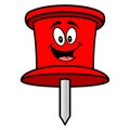 Push Pin Mascot Royalty Free Stock Photo