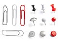 push pin paper clip thumbtack note office Royalty Free Stock Photo