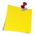 Push pin and paper note Royalty Free Stock Photo